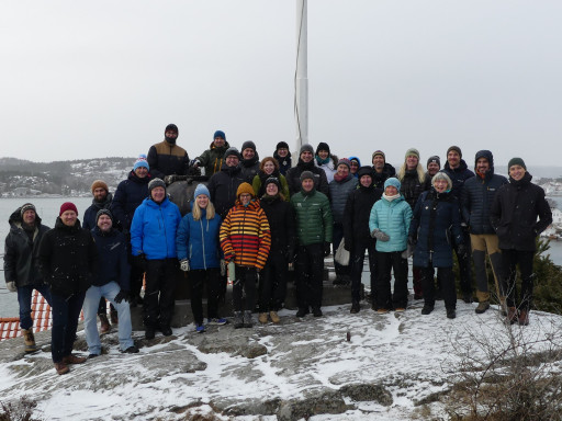Foto de grupo da reunião de kick-off  do projeto MARHAB que decorreu de 5 a 7 de Fevereiro 2024 no Hotel Lyngørporten, Gjeving, Noruega com todos os parceiros.
