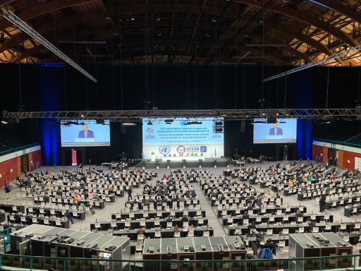 Generic representation of CCMAR com forte presença na Conferência dos Oceanos das Nações Unidas 2022