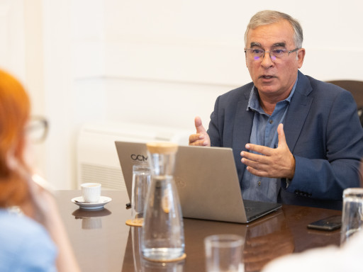 Jorge Gonçalves na reuniao do CIMAR com Ministra do Ambiente