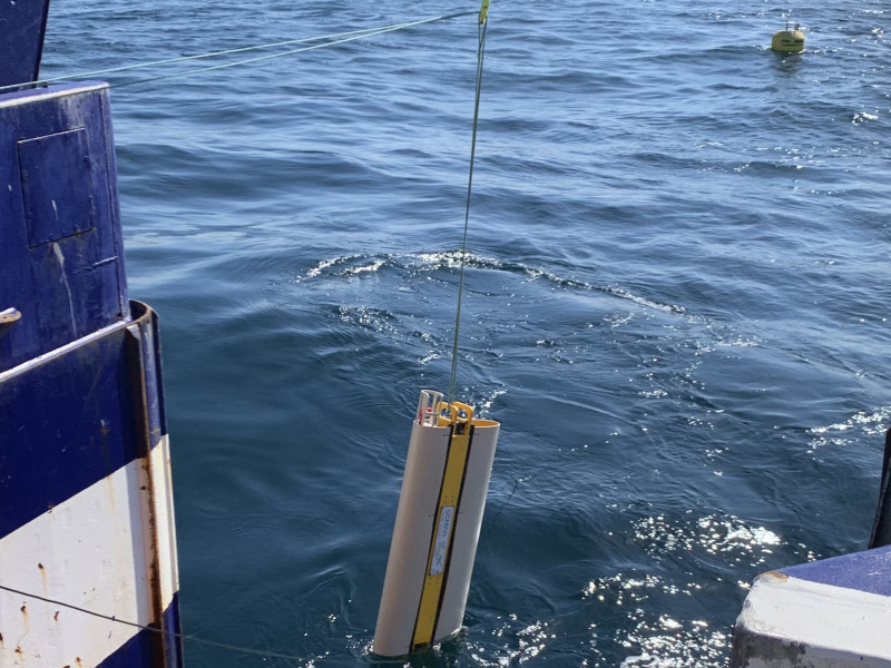 Preparation of the Acoustic Array mooring line before deployment