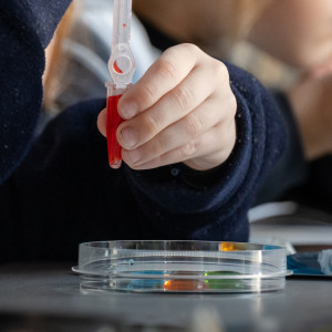 Children doing laboratory experiments