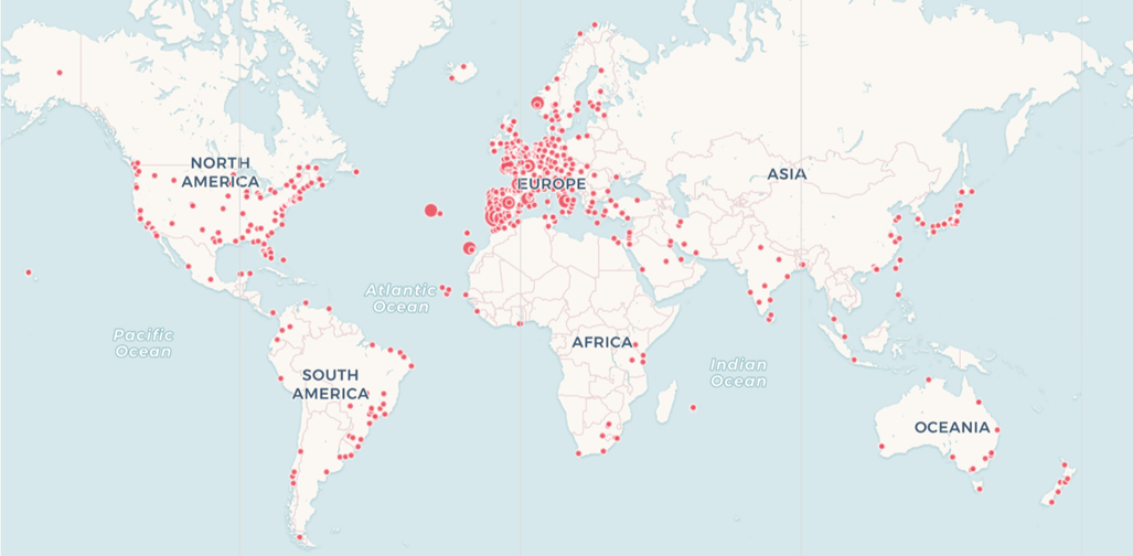 World Map: Places where we collaborate